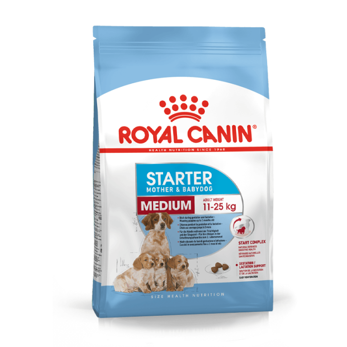 Royal Canin Medium Starter sausas maistas nėščioms ir maitinančioms patelėms ir vidutinio dydžio veislių šuniukams, 4 kg Royal C