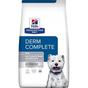 Hill's Prescription Diet Derm Complete Mini sausas maistas šunims, padedantis suvaldyti alergiją aplinkai ir maistui, 1 kg