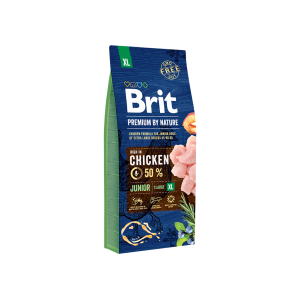 Brit Premium By Nature Junior XL sausas maistas ypač didelių veislių šuniukams, 15 kg