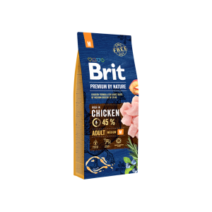 Brit Premium By Nature Adult M sausas maistas vidutinio dydžio veislių šunims, 3 kg