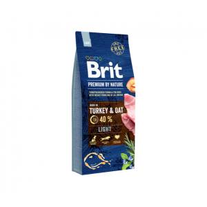 Brit Premium By Nature Light Turkey sausas maistas šunims turintiems antsvorio, 3 kg