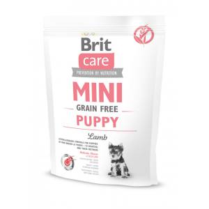 Brit Care Mini Puppy Lamb hipoalerginis, begrūdis sausas maistas mažų veislių šuniukams ir jų mamoms, 0,4 kg