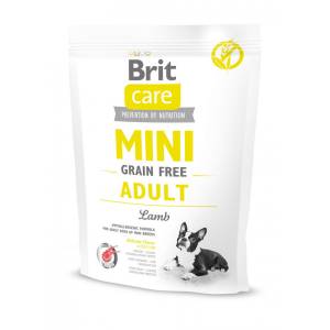 Brit Care Mini Adult Lamb hipoalerginis, begrūdis sausas maistas mažų veislių šunims, 0,4 kg