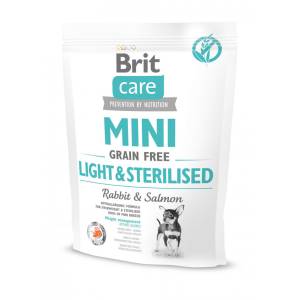 Brit Care Mini Light&Sterilised sausas maistas antsvorio turintiems ir sterilizuotiems šunims, 0,4 kg