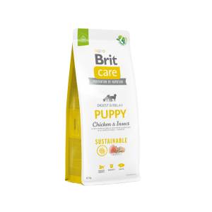 Brit Care Sustainable Puppy Chicken&Insect sausas maistas šuniukams, 12 kg