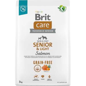 Brit Care Grain-free Senior&Light Salmon begrūdis, sausas maistas vyresnio amžiaus šunims, 3 kg