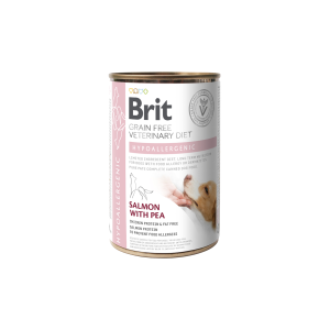 Brit GF Veterinary Diets Hypoallergenic drėgnas maistas šunims, turintiems dermatologinių ir virškinimo problemų, 0,4 kg