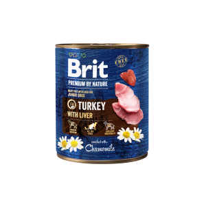 Brit Premium by Nature Turkey with Liver drėgnas maistas šunims, 400 g