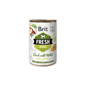 Brit Fresh konservai šunims Duck&Millet, 400 g
