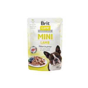 Brit Care Mini Lamb fillets in gravy drėgnas maistas mažų veislių šunims, 85 g