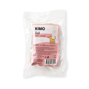 Kimo Roll with Salmon skanėstas – kaulas šunims su lašiša, 90g