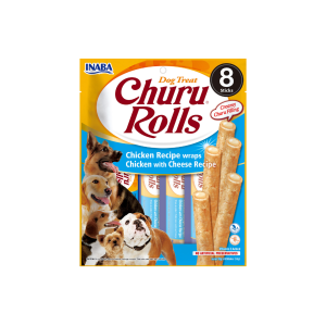 Churu Dog Rolls Chicken Cheese skanėstas šunims, 96 g