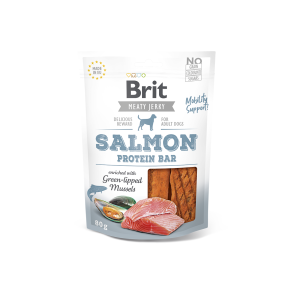 Brit Jerky Salmon Protein Bar skanėstas šunims, 80 g