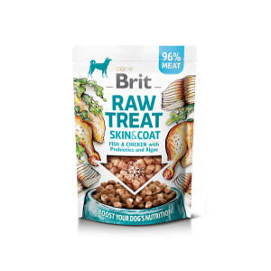 Brit Dog Raw freeze-dried Skin&Coat Fish&Chicken skanėstai šunims, 40 g