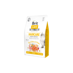 Brit Care Cat GF Haircare sausas maistas katėms, kailio ir odos priežiūrai, 0,4 kg