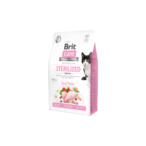 Brit Care Cat GF Sterilized Sensitive sausas maistas sterilizuotoms katėms su jautriu virškinimu, 0,4 kg