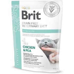 Brit GF Veterinary Diets Cat Struvite sausas maistas katėms su šlapimo takų susirgimais, 0,4 kg