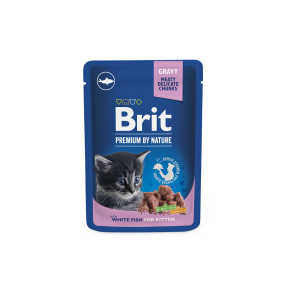 Brit Premium White Fish Kitten drėgnas maistas kačiukams, 100 g