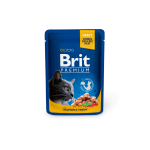 Brit Premium Salmon&Trout drėgnas maistas katėms, 100 g
