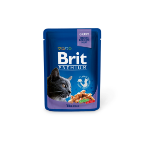 Brit Premium katėms Cod Fish drėgnas maistas katėms, 100 g