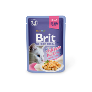 Brit Premium Delicate Fillets in Jelly Chicken drėgnas maistas katėms, 85 g