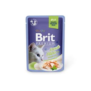 Brit Premium Delicate Fillets in Jelly Trout drėgnas maistas katėms, 85 g