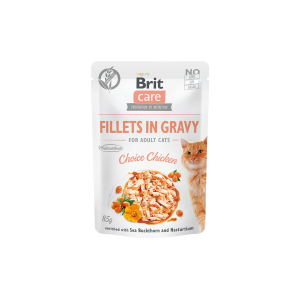 Brit Care Fillets in Gravy Choice Chicken drėgnas maistas katėms, 85 g