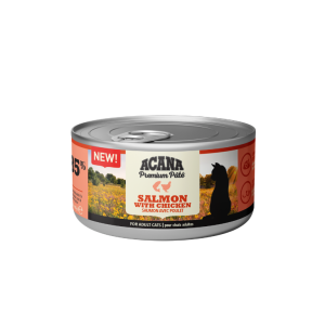 Acana Premium Pate Salmon&Chicken begrūdis, drėgnas maistas katėms, 85 g