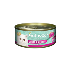 Aatas Cat Creamy Chicken&Whitefish begrūdis, drėgnas maistas katėms, 80 g
