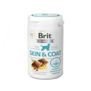 Brit Vitamins Skin&Coat papildai šunims kailio ir odos priežiūrai, 150 g