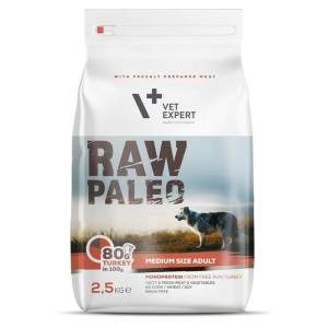 Raw Paleo sausas, begrūdis maistas vidutinių veislių šunims Adult Medium su kalakutiena Raw Paleo - 86