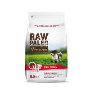 RAW Paleo Dry, Honesty Food for Small Breed Puppies Beef Puppy Mini with Beef Raw Paleo - 1