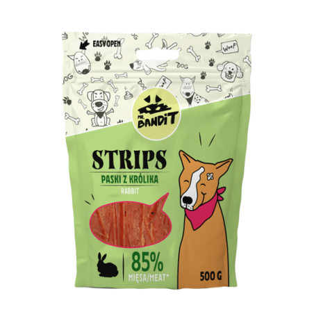 Mr. Bandit Strips rabbit strips treat for dogs, 500 g Mr. Bandit - 1