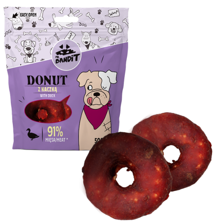 Mr. Bandit Donut sõõrik - maius koertele pardiga, 500 g Mr. Bandit - 1