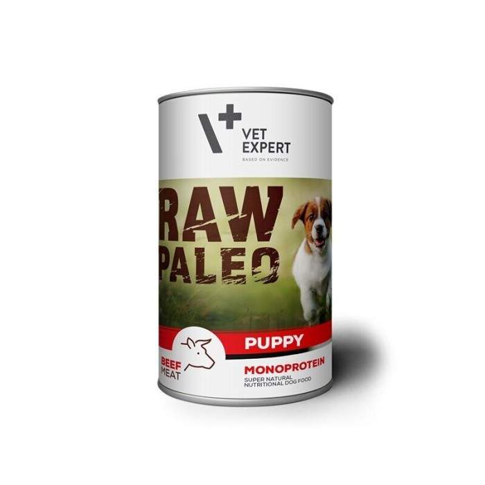 RAW Paleo Canned Puppies with Beef, Unholed 400g Raw Paleo - 1
