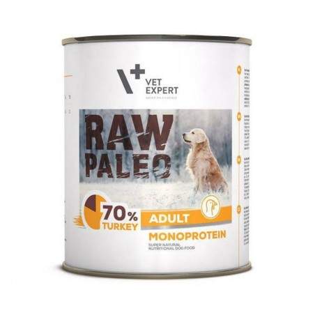 RAW Paleo Canned Adult Dogs with Turkey, Lingered 800g Raw Paleo - 1