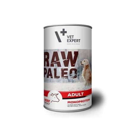 RAW Paleo Canned Adult Dogs with Beef, Beef, 400g Raw Paleo - 1