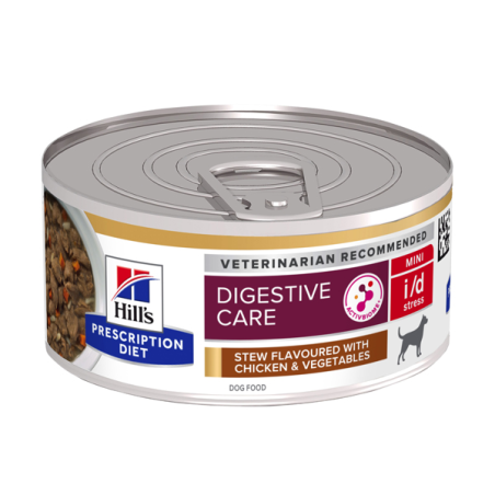 Hill's Prescription Diet Canine i/d Digestive Care Stress Mini drėgnas maistas stresą patiriantiems mažų veislių šunims su viršk