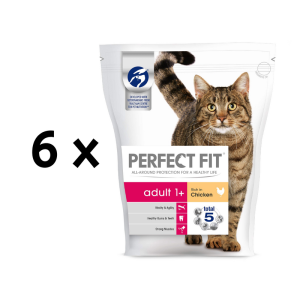 Dry food for adult cats Perfect Fit with chicken. 750g x 6 pcs. package PERFECT FIT - 1