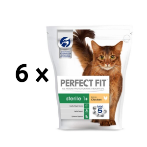 Sausa ēdiena perfekti piemēroti sterilizēti kaķi 750 g x 6 gab. iesaiņojums PERFECT FIT - 1