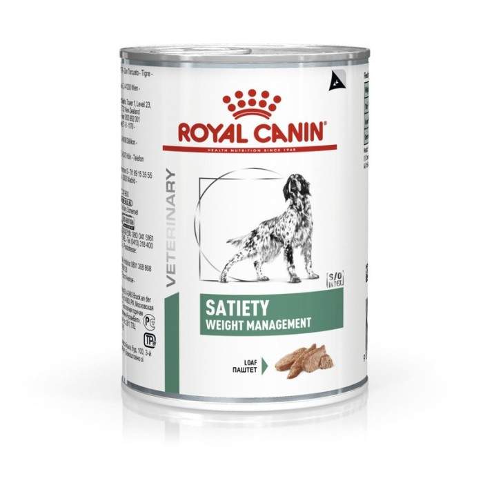Royal Canin Veterinary Satience Weight Management Damp food for medium to large breeds of dogs fighting overweight and obesity, 