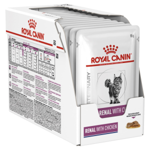 ROYAL CANIN Renal drėgnas maistas katėms su virštiena, 12x85g