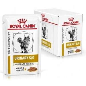 ROYAL CANIN Urinary S/O Moderate Calorie drėgnas maistas katėms, 12x85g