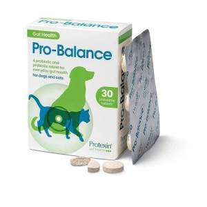 Protexin PRO-BALANCE probiotikas ir prebiotikas katėms ir šunims, 30 tablečių