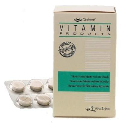 Vitamīni ar augiem suņiem diafarmu, 90tab. DIAFARM A/S - 1