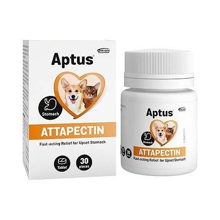 Aptus Attapectin supplements for dogs and cats to reduce acute vomiting, diarrhea, 30 tablets ORION CORPORATION - 1