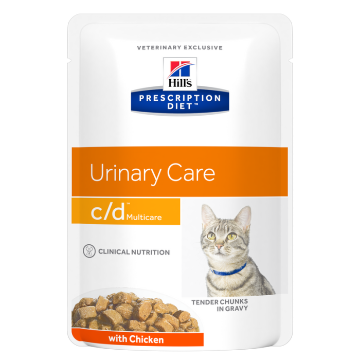 Hill's Prescription Diet Urinary Care c/d Multicare Chicken drėgnas maistas katėms, šlapimo takų sistemos problemoms, 85 g Hill'