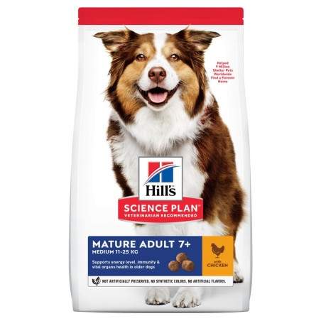 Hill's Science Plan Medium Mature Adult 7+ Chicken сухой корм для пожилых собак, 14 кг Hill's - 1