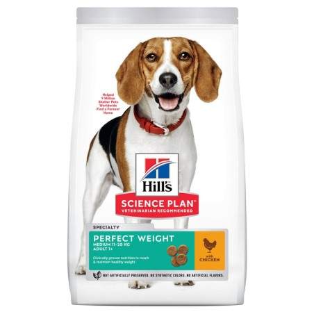Hill's Science Plan Perfect Weight Medium Adult Chicken kuivtoit koertele, 12 kg Hill's - 1