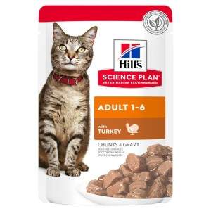 Hill's Science Plan Adult ėdalas katėms su kalakutiena, 12x85 g